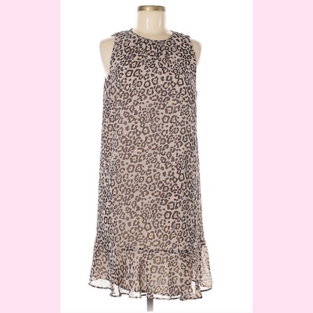 LOFT - Shift Dress - Leopard Print - Small